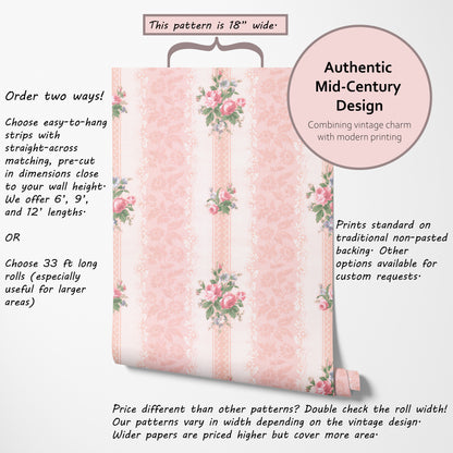 Lilibet Floral Rose Stripe