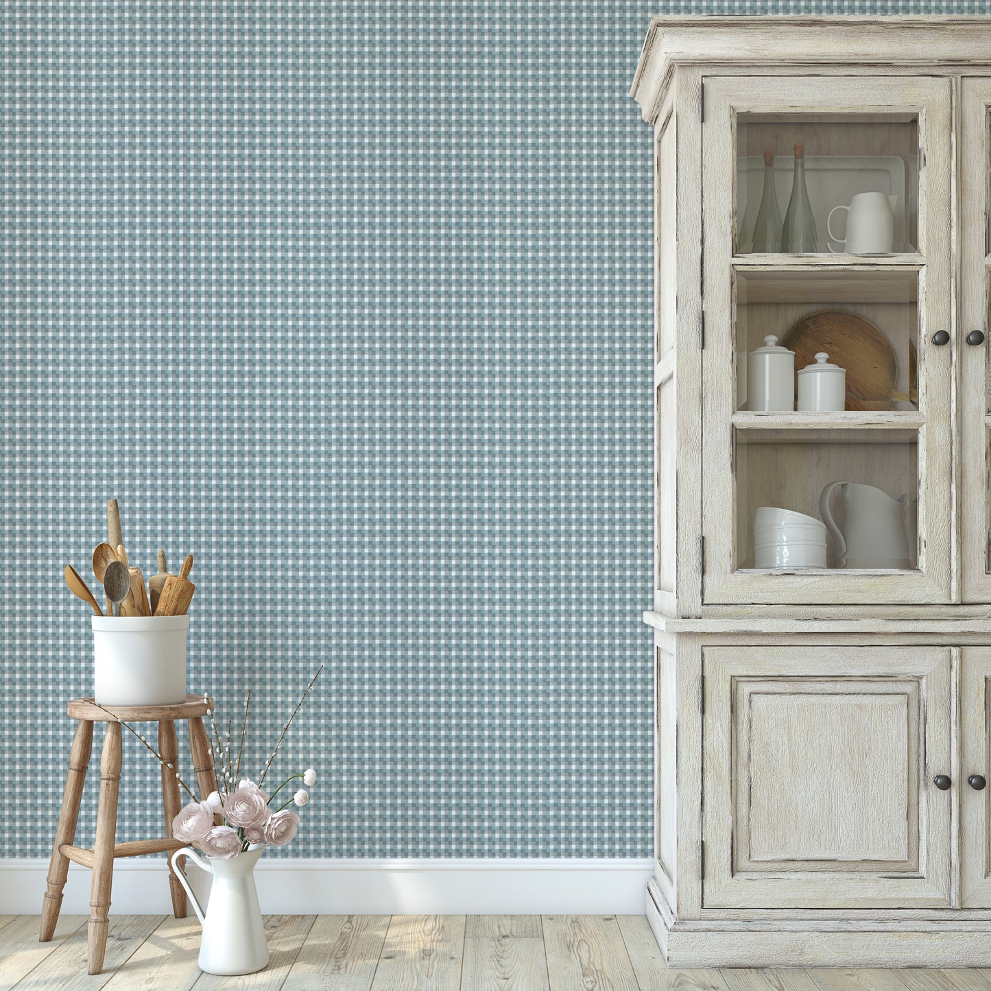 Blue Flannel Plaid Geometric