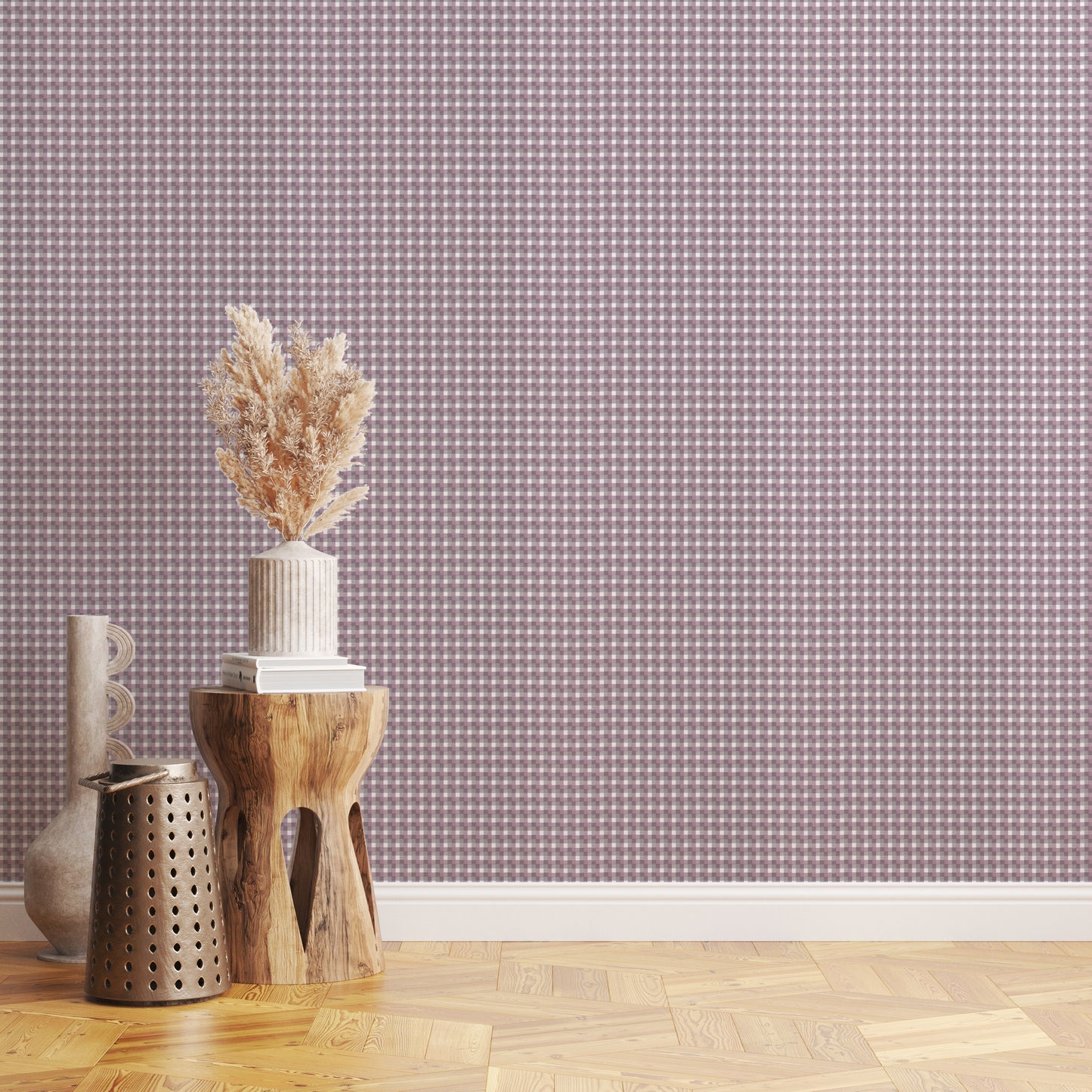 Purple Flannel Plaid Geometric