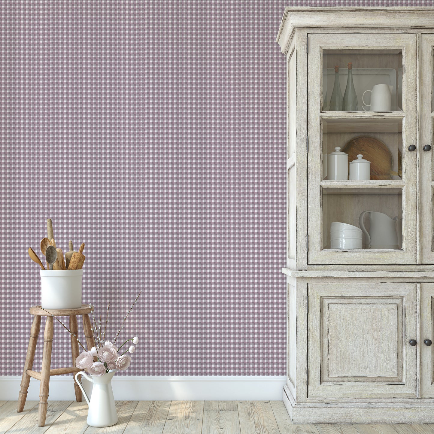 Purple Flannel Plaid Geometric