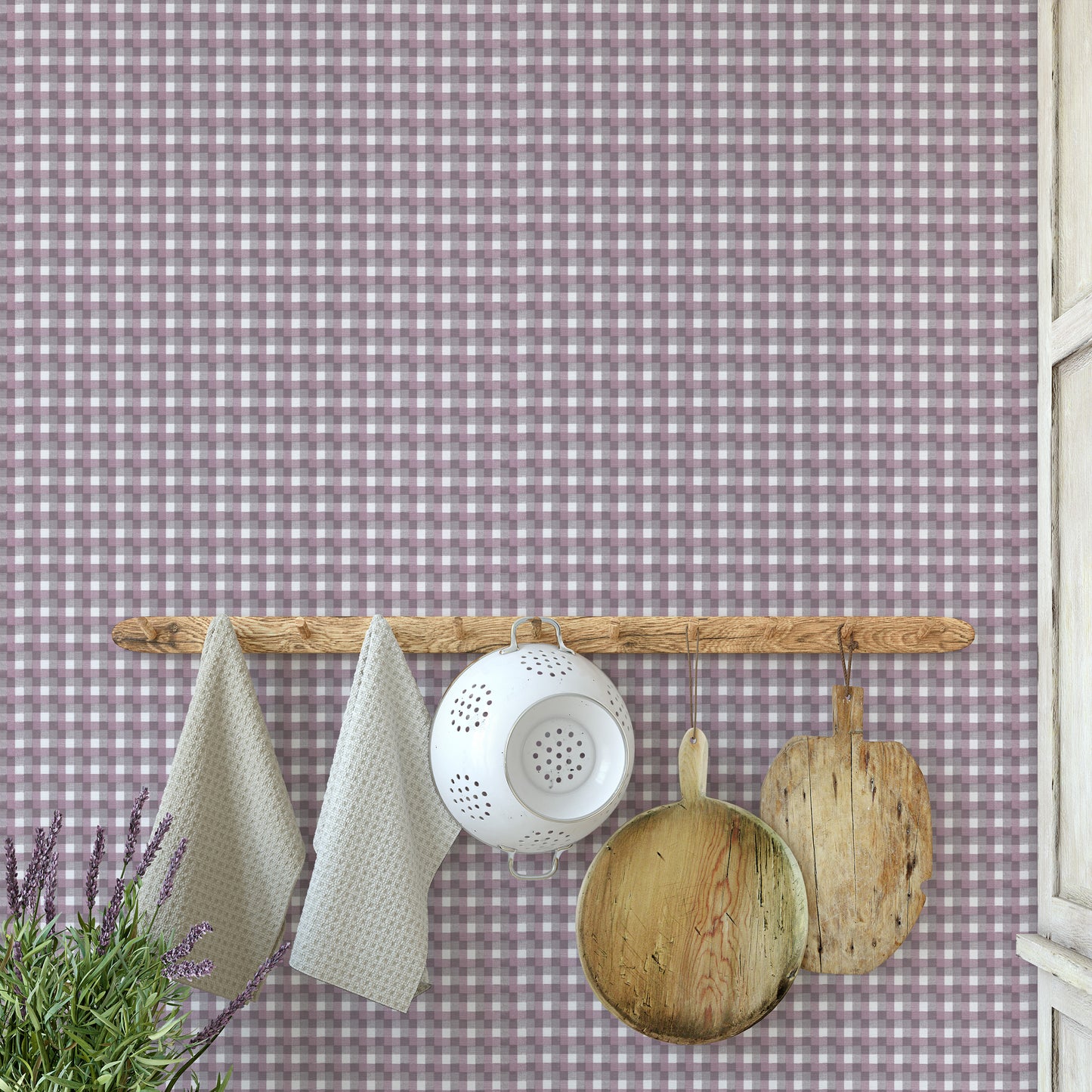 Purple Flannel Plaid Geometric