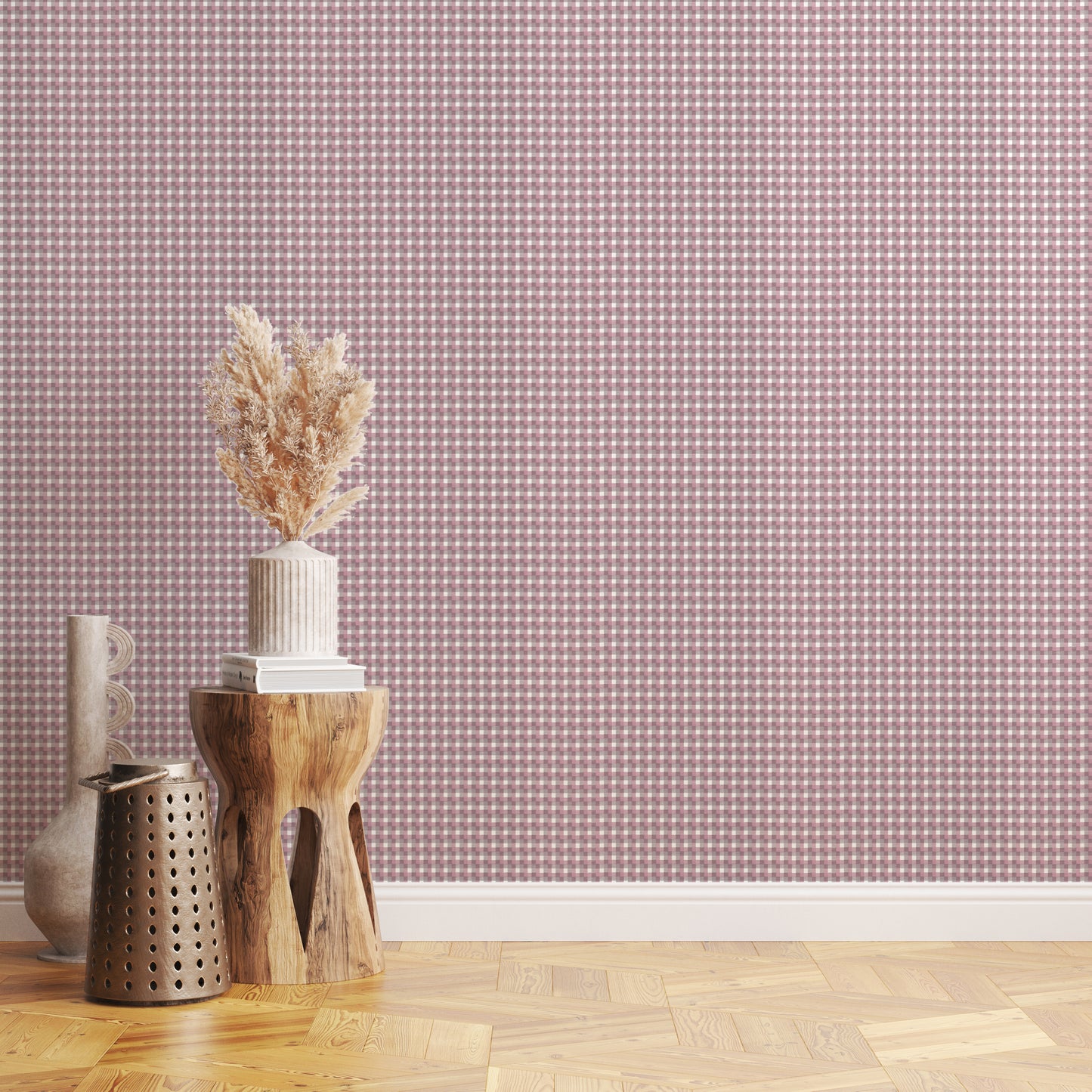 Pink Flannel Plaid Geometric
