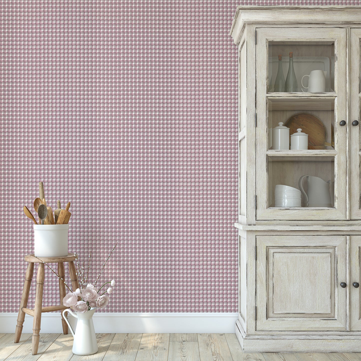 Pink Flannel Plaid Geometric