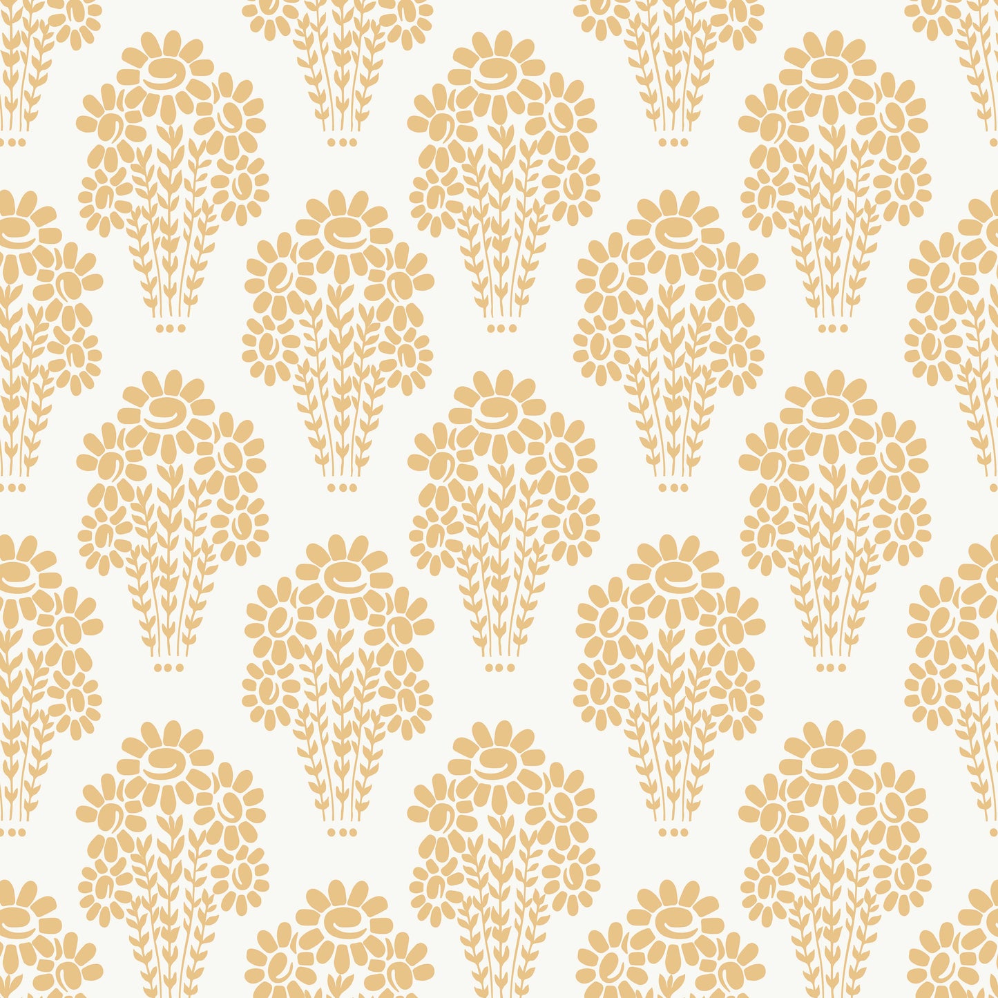Damask Style Daisy in Yellow Hannah's Treasures Design
