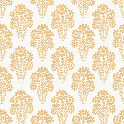 Damask Style Daisy in Yellow Hannah's Treasures Design