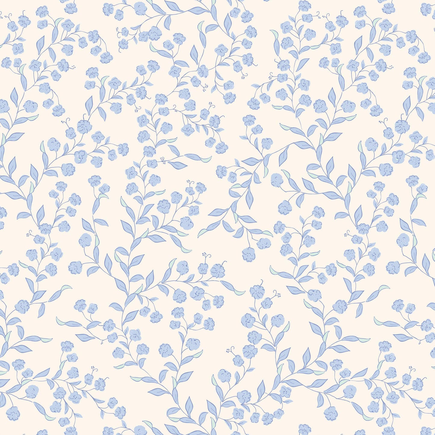 Flowering Groundcover Blue and White Hannah's Treasures Designs