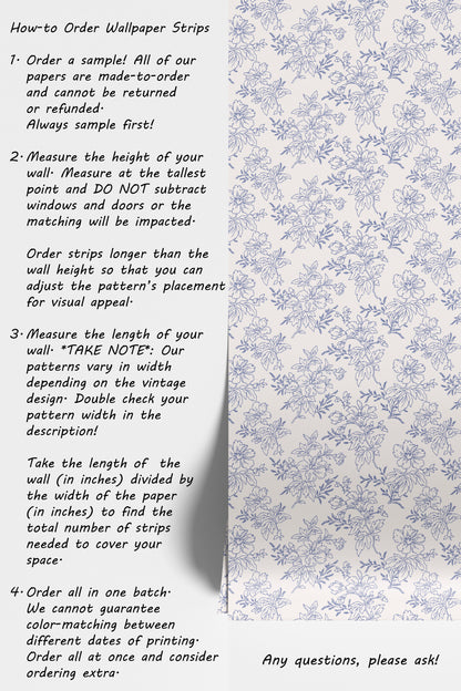 Flower Contours in Dark Blue Hannah's Treasures Designs