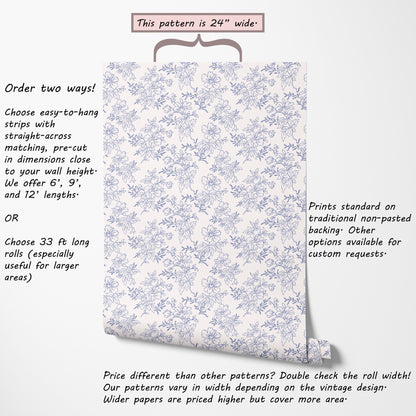 Flower Contours in Dark Blue Hannah's Treasures Designs