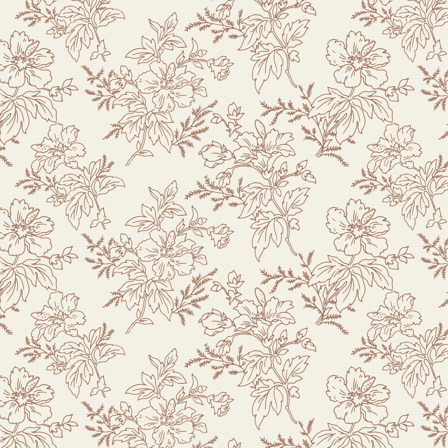 Flower Contours Brown Hannah's Treasures Designs