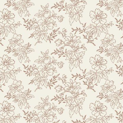 Flower Contours Brown Hannah's Treasures Designs