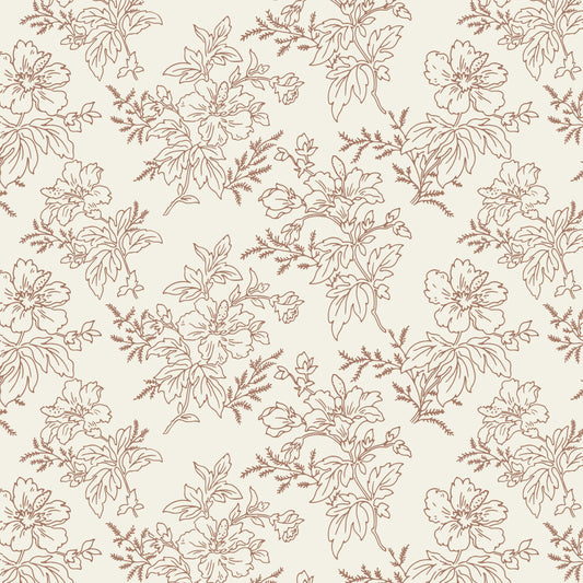 Flower Contours Brown Hannah's Treasures Designs