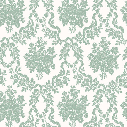 Victorian Floral Damask in Green Hannah's Treasures Designs