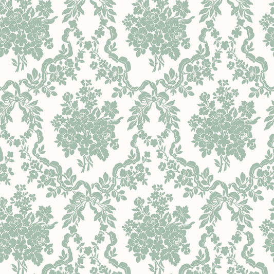 Victorian Floral Damask in Green Hannah's Treasures Designs