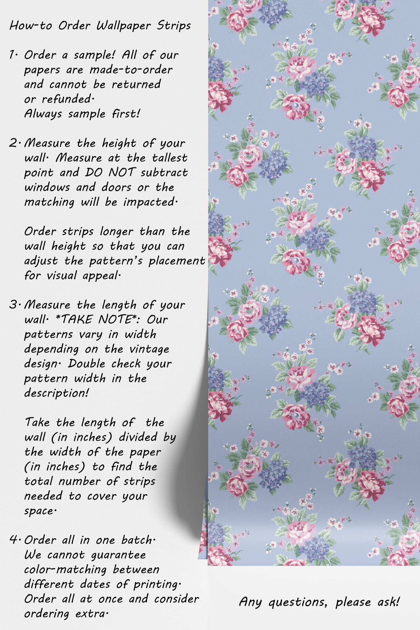 Romantic Roses and Hydrangeas in Blue Hannah's Treasures Designs