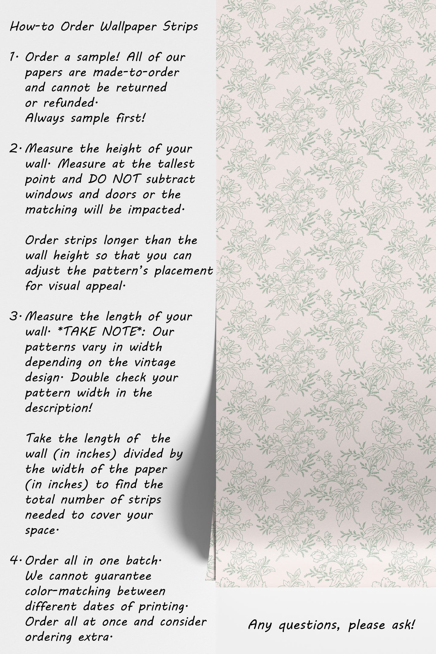 Flower Contours in Green Hannah's Treasures Design