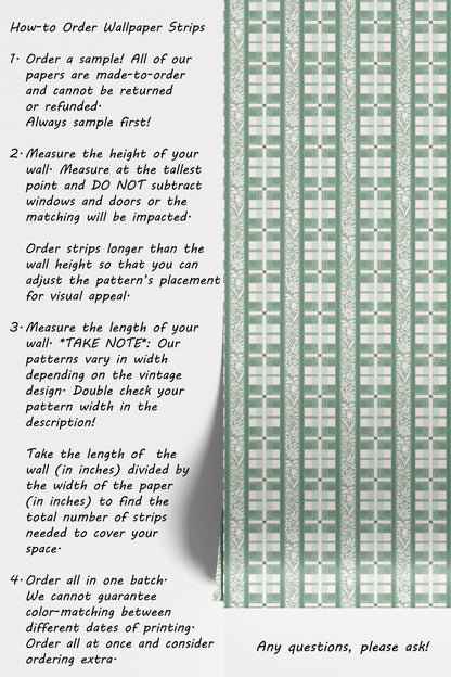 Cutesy Floral Plaid in Green Hannah's Treasures Designs