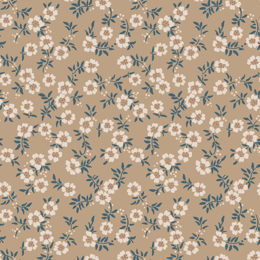 Many Mini Flowers in Tan Hannah's Treasures Designs